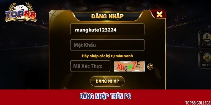 Đăng nhập và tham gia đổi thưởng thả ga trên máy tính PC